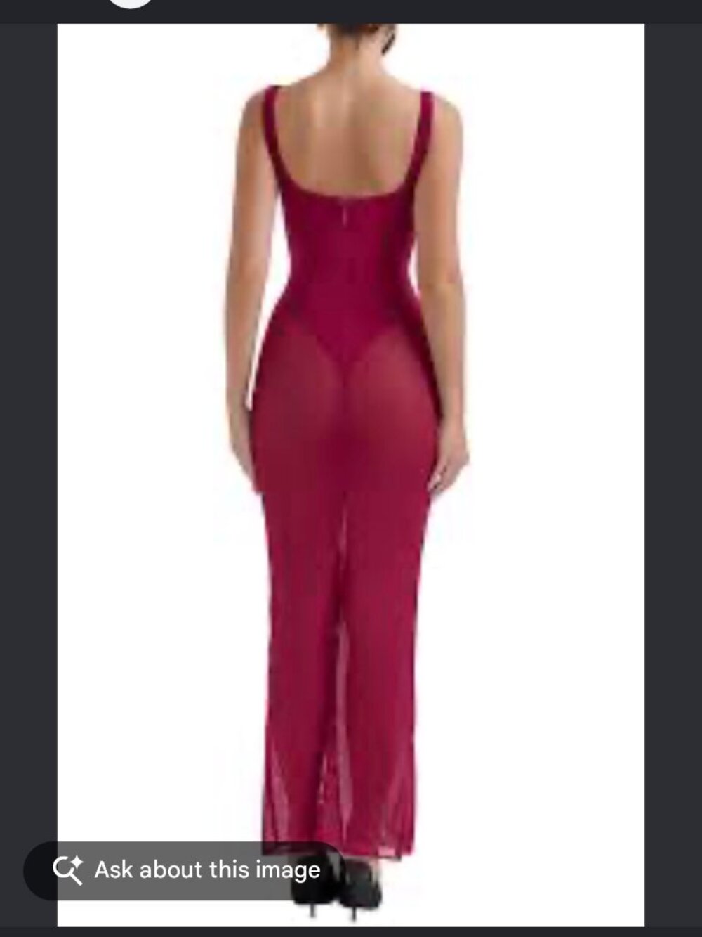 House of CB Red sheer dress - Picture 5 of 6